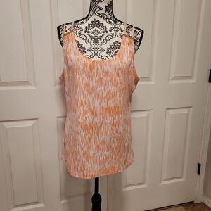 Michael Michael Kors white and pink zebra print tank top